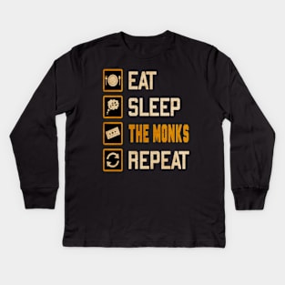 listening the monks Kids Long Sleeve T-Shirt